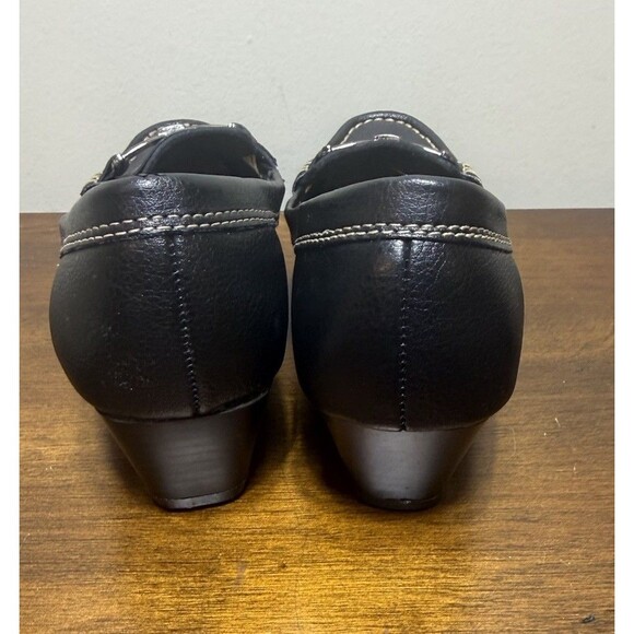 Thom McAn Women's Francis Black Dress Pump Kitten Heel Shoes Wide Width - Picture 3 of 9